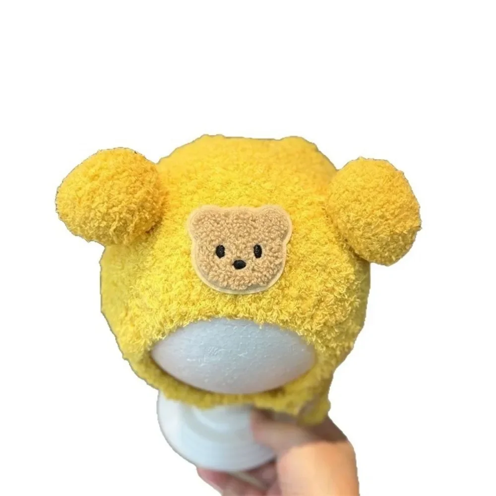 Gorro de punto para bebé con pompón de oso cálido y suave - imagen 4