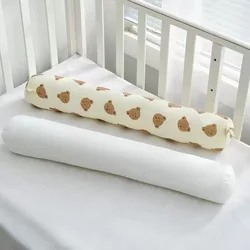 Almohada anticolisión cilíndrica para bebé, lavable, junto a la cama
