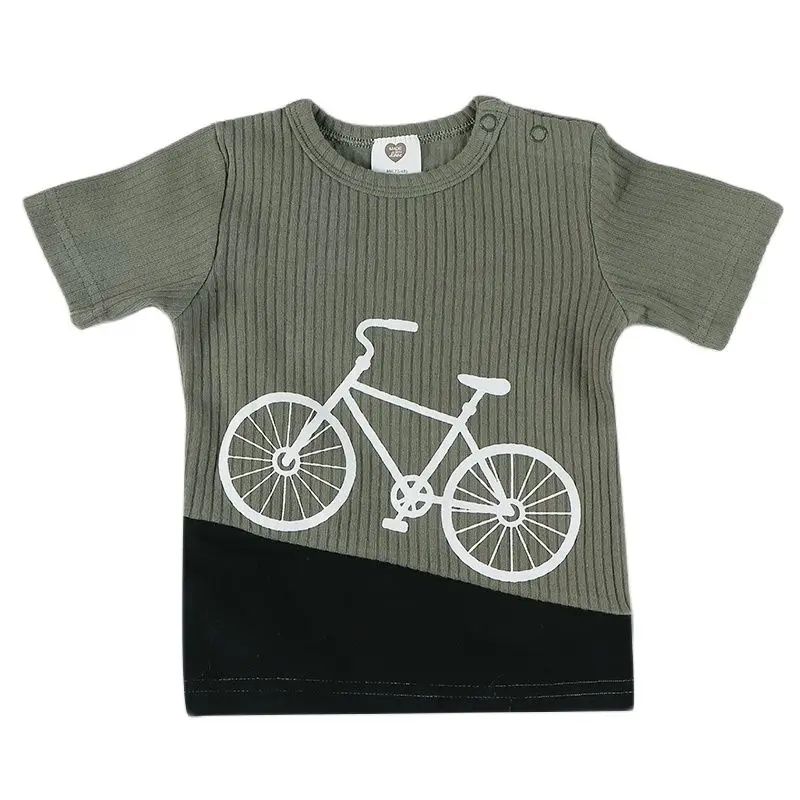 Camiseta bicicleta niños verano cuello redondo costilla horizontal - imagen 4