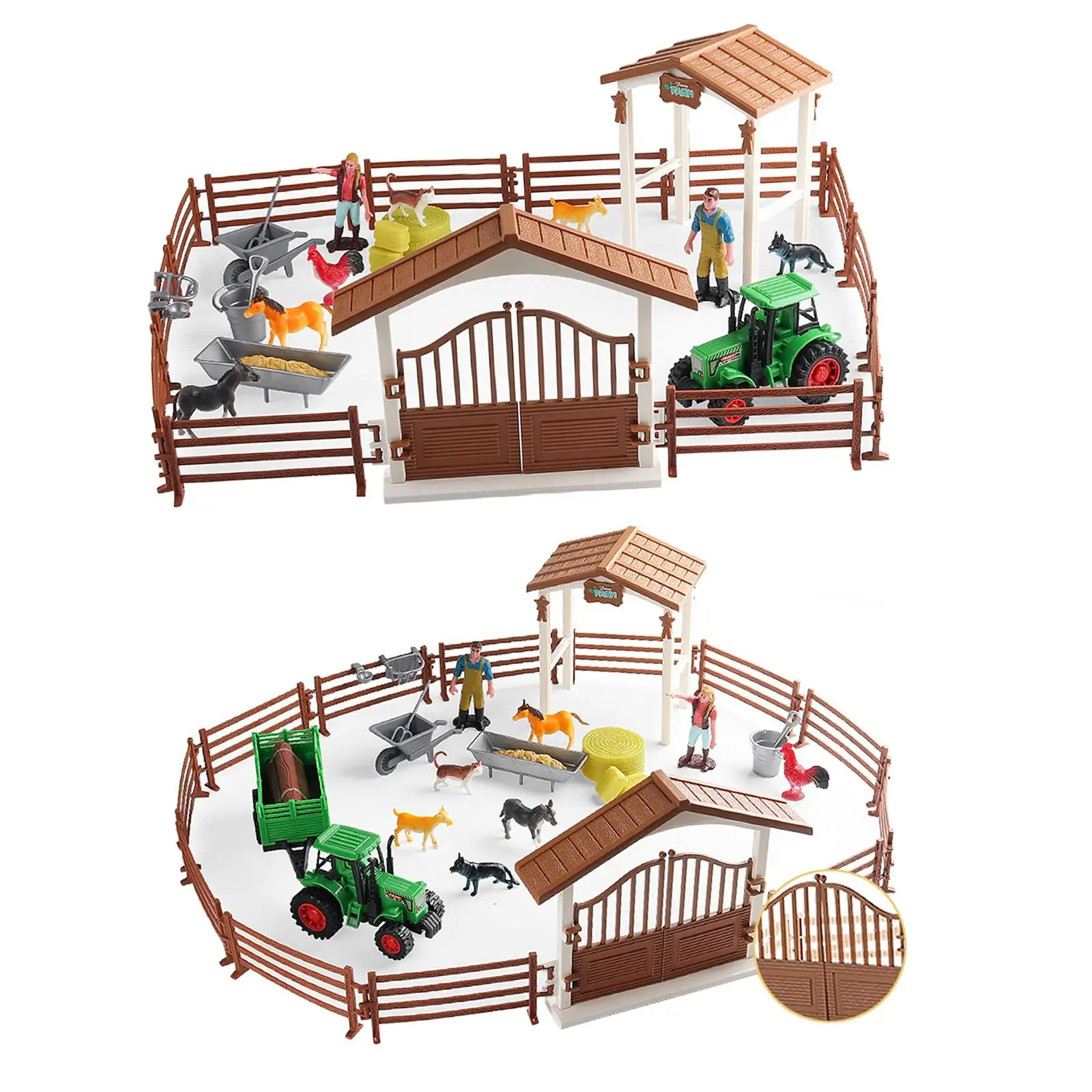 Juego de granja con valla, conjunto educativo para niños - imagen 5