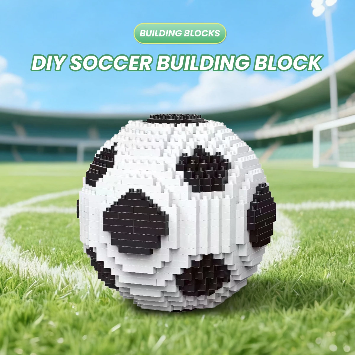 Bloques de construcción deportivos DIY fútbol y baloncesto – Regalo - imagen 2