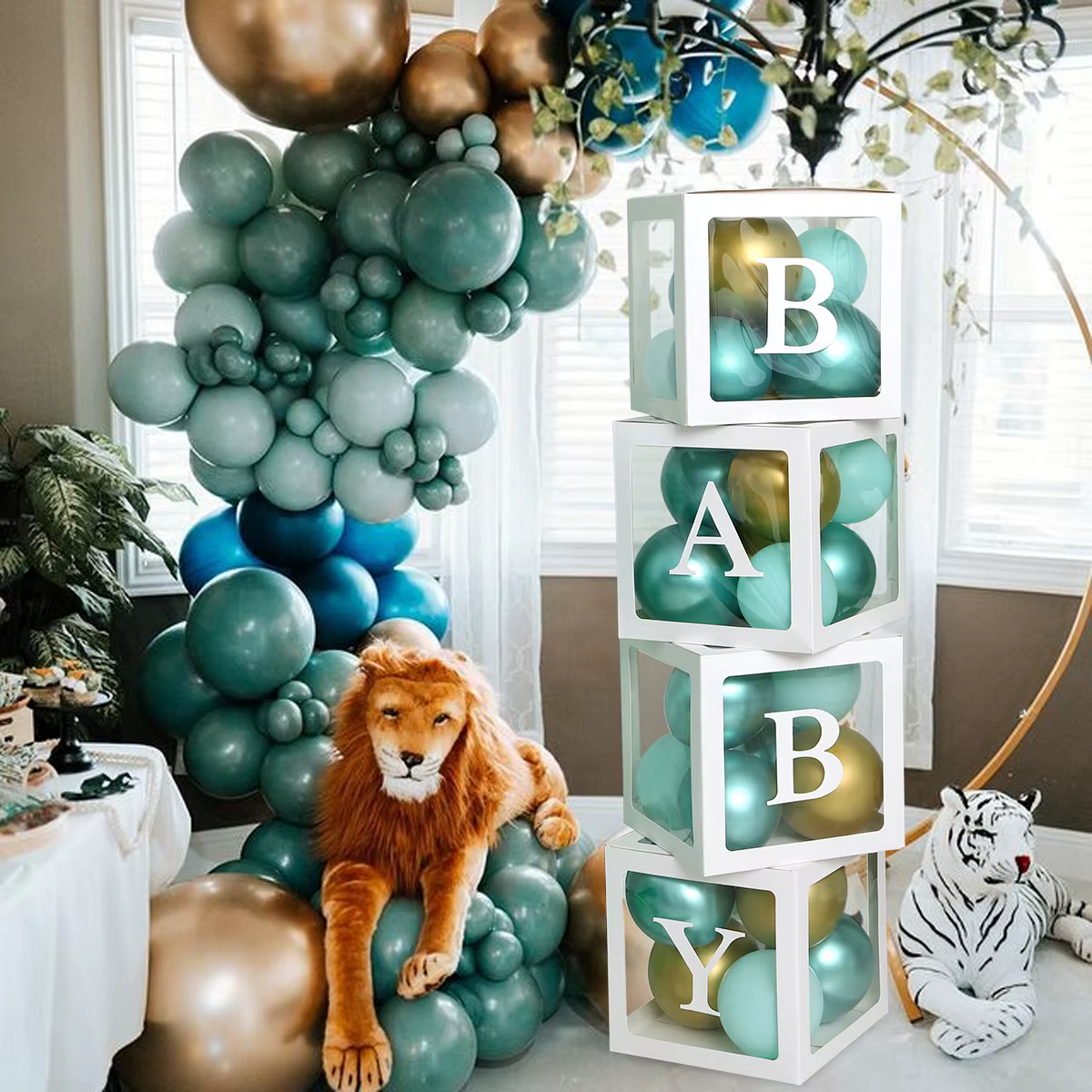 Caja de globos personalizada con letras para cumpleaños - imagen 5