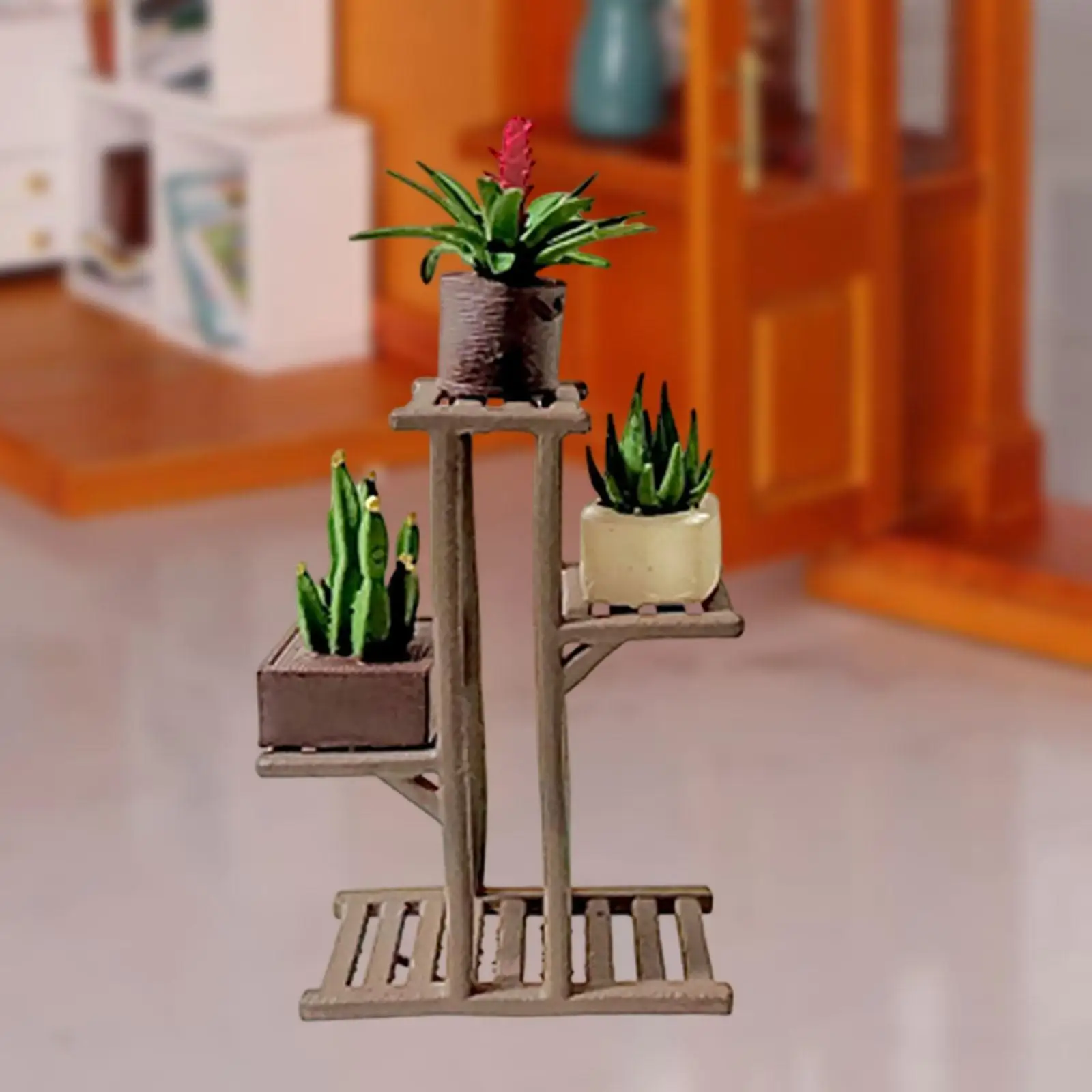 Accesorios para casa de muñecas: soporte de flores en miniatura - imagen 3