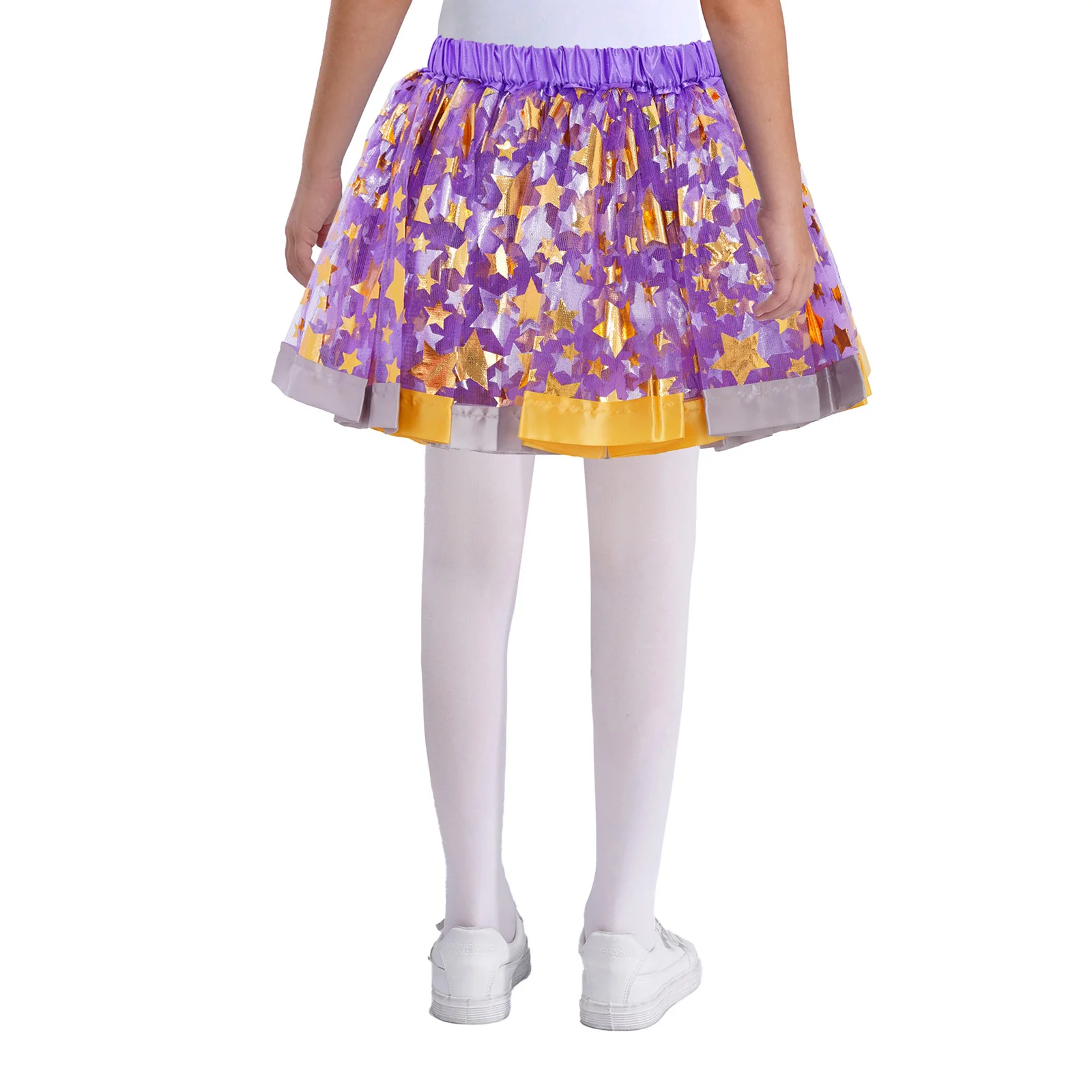 Falda tutú en capas de tul con lentejuelas para niña - imagen 3