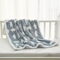Manta lana doble capa para bebé recién nacido – Suave invierno