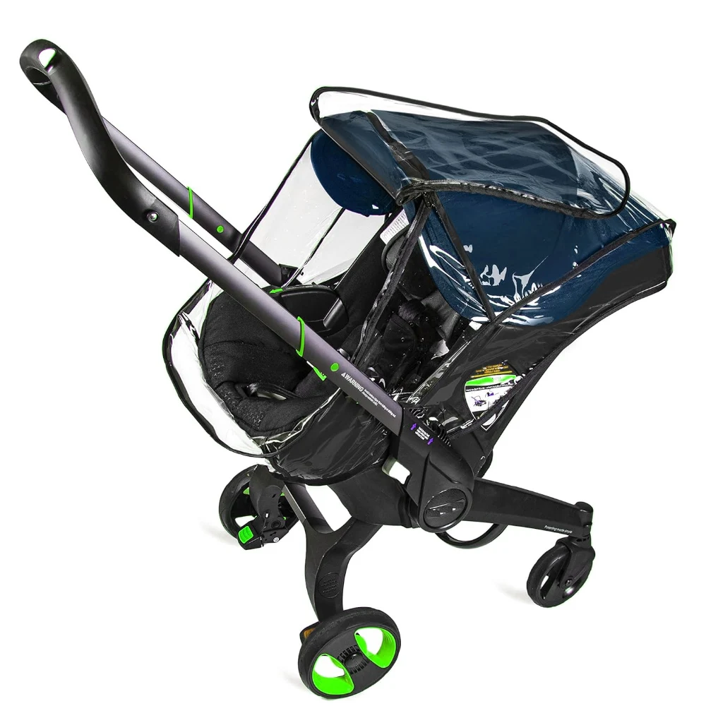 Doona y FooFoo – Chubasquero transparente grueso para cochecito de bebé - imagen 4