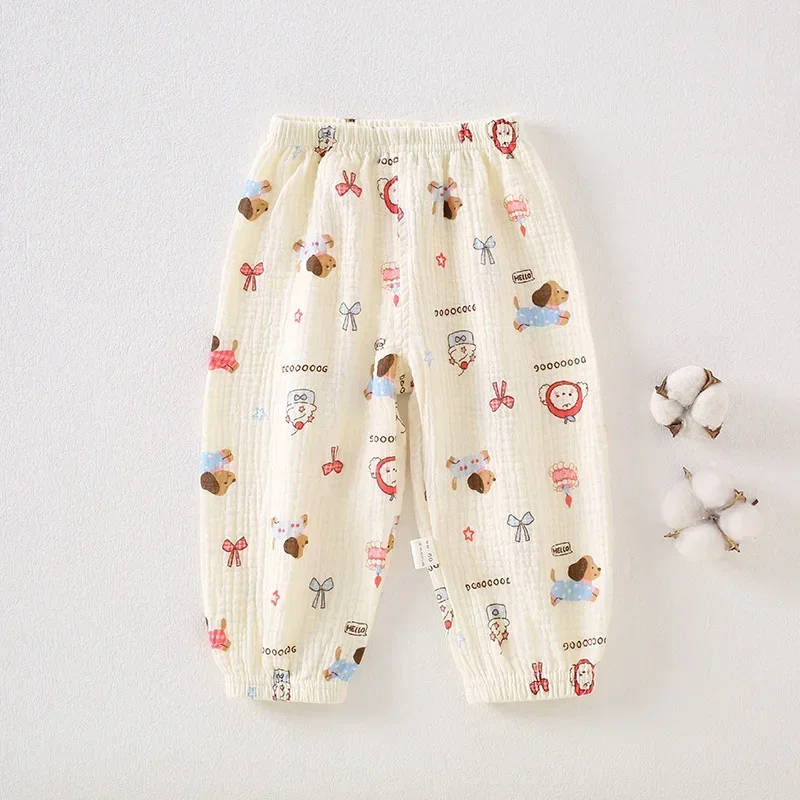 Pantalones de bebé de gasa de algodón repelentes de mosquitos