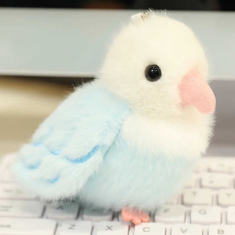 Peluche de loro verde suave con llavero, estilo tierno - imagen 3