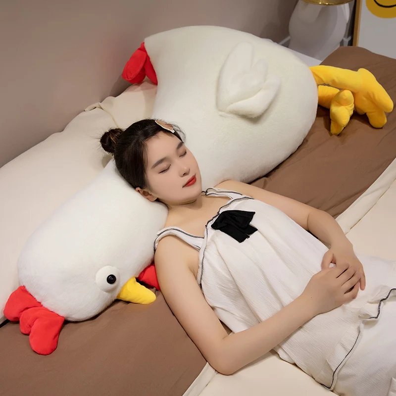 Almohada kawaii de pollo gigante – Cojín suave para niños - imagen 3