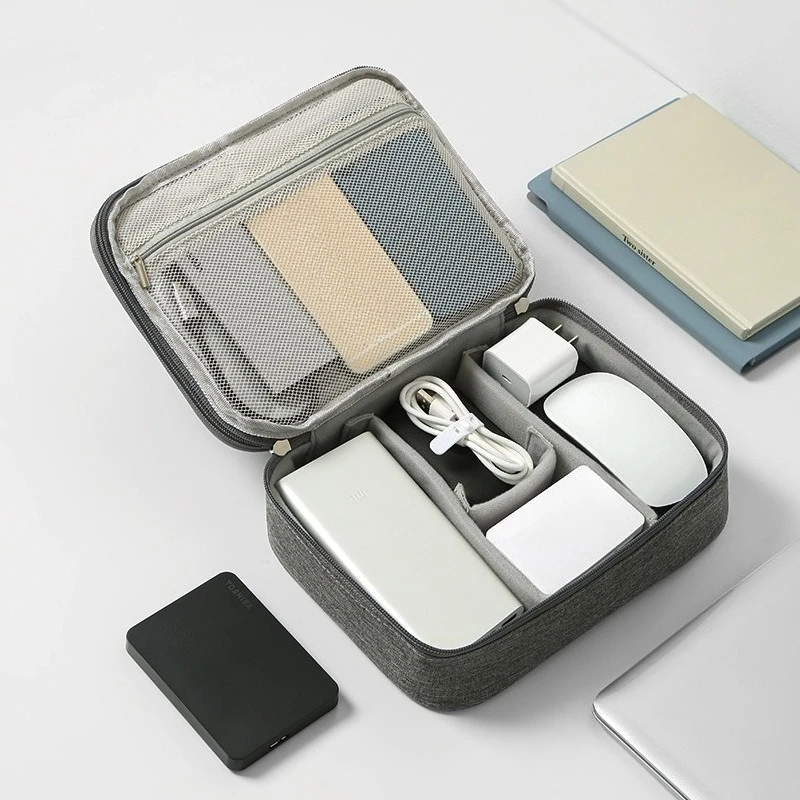 Bolsa organizadora de cables impermeable USB portátil para viajes