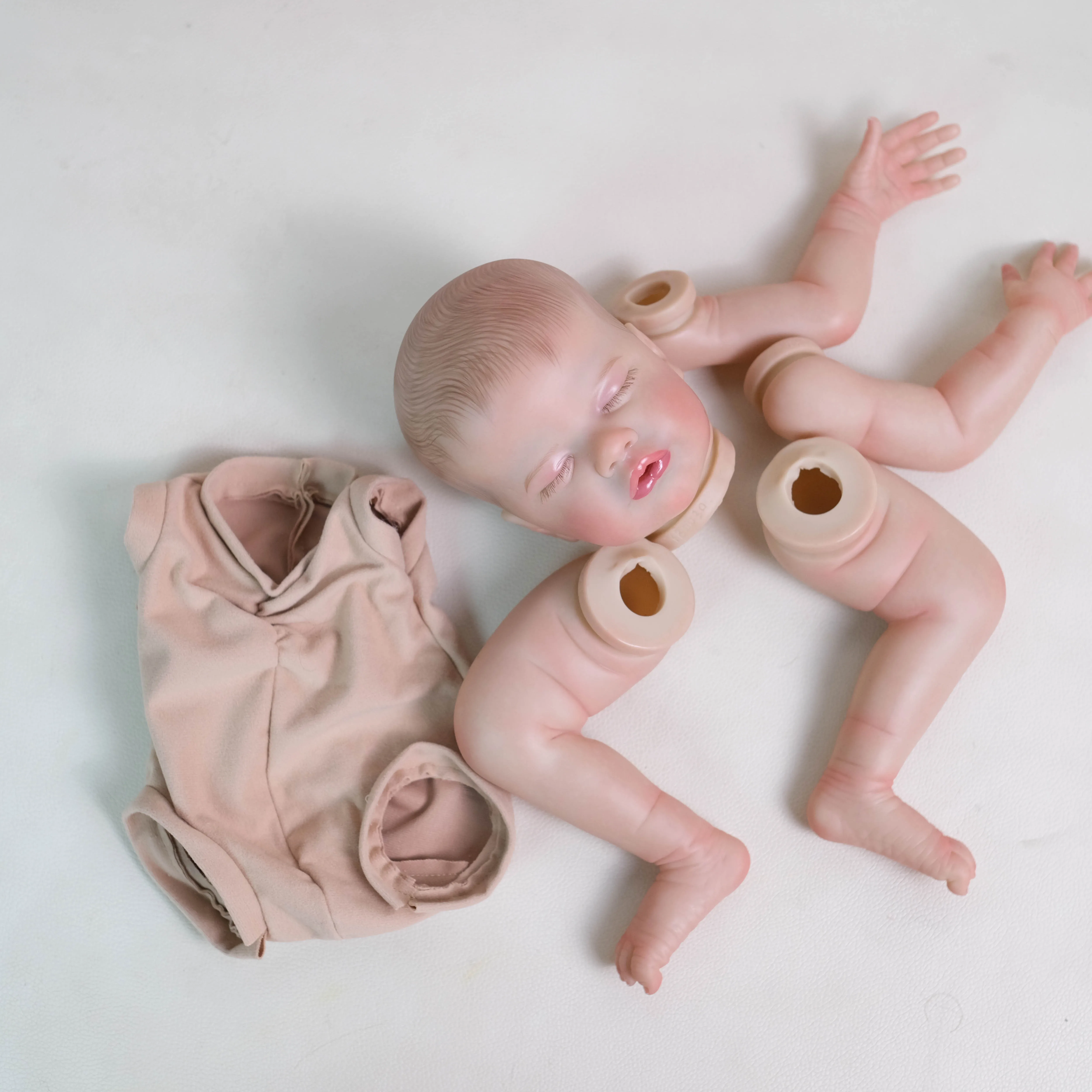 Muñeca Reborn NPK Primrose dormida y despierta piel 3D pintada - imagen 2