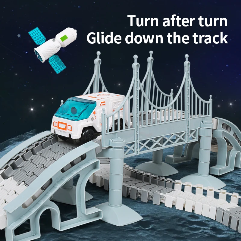 Tren eléctrico espacial con pista – Set para niños - imagen 2