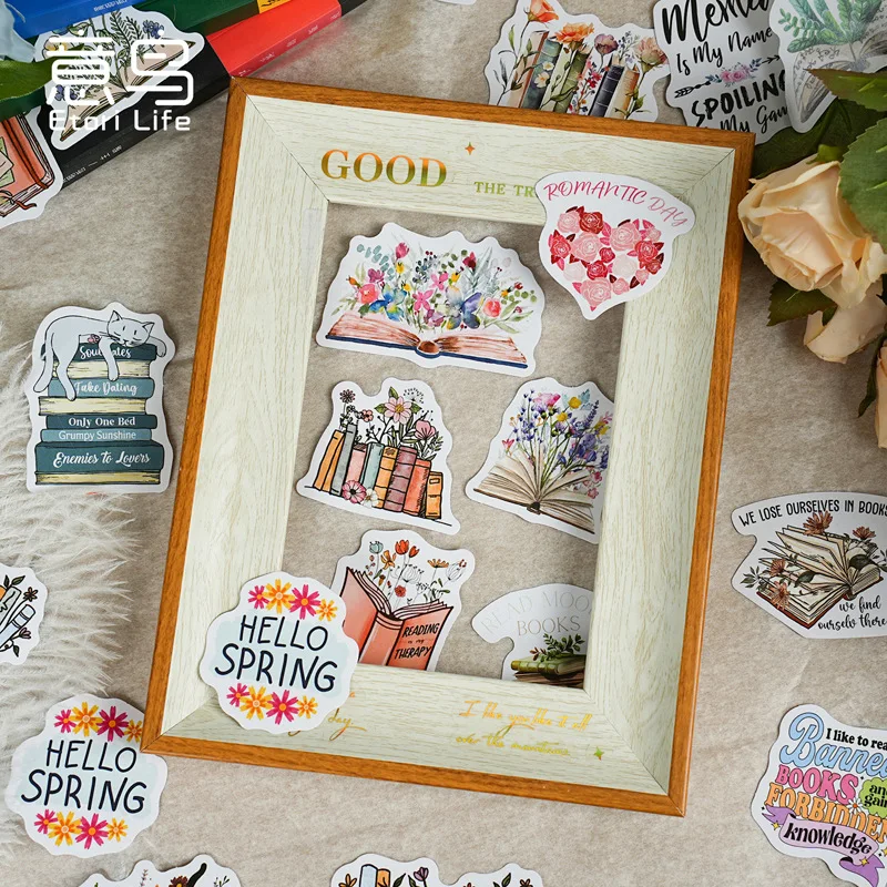 Pegatinas florales creativas para álbumes, diarios y manualidades - imagen 2