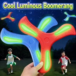 Boomerang luminoso de EVA blando con disco volador de aspas seguro