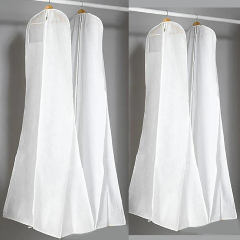 Funda para vestido de novia antipolvo con cremallera y bolsa - imagen 3
