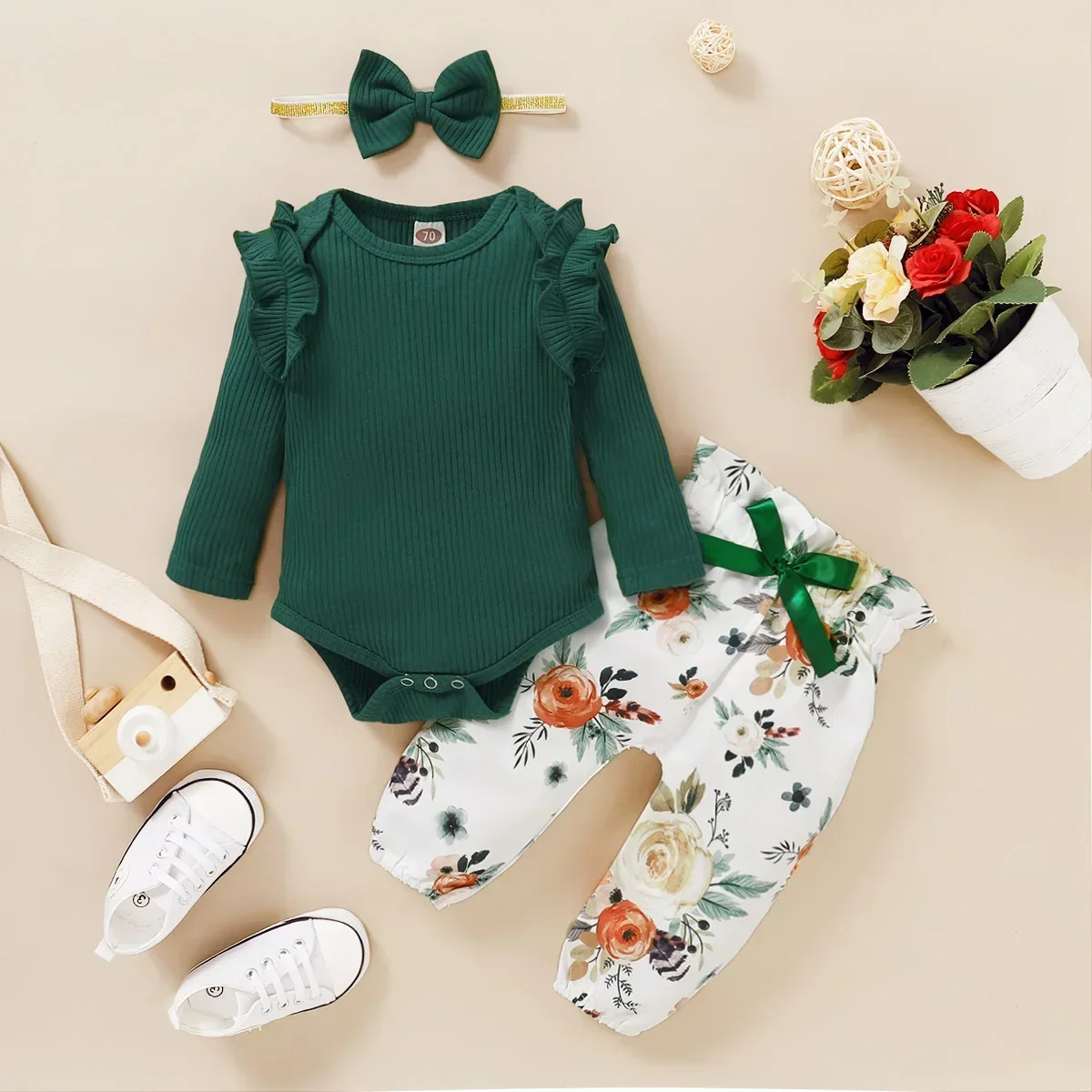 Conjunto para niña recién nacida con ropa cómoda de diario - imagen 4