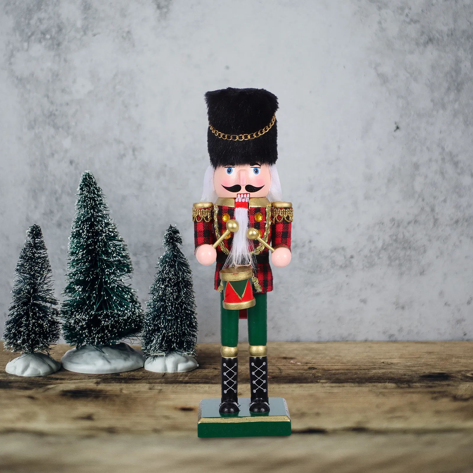 Cascanueces de madera soldado navideño clásico para mesa o repisa - imagen 5