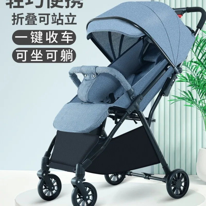 Cochecito ligero plegable con reclinado automático para recién nacidos - imagen 5