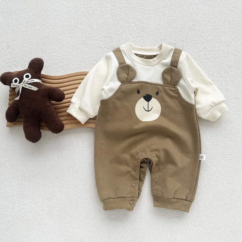 Pelele bebé largo de escalada con oso y efecto conjunto - imagen 5