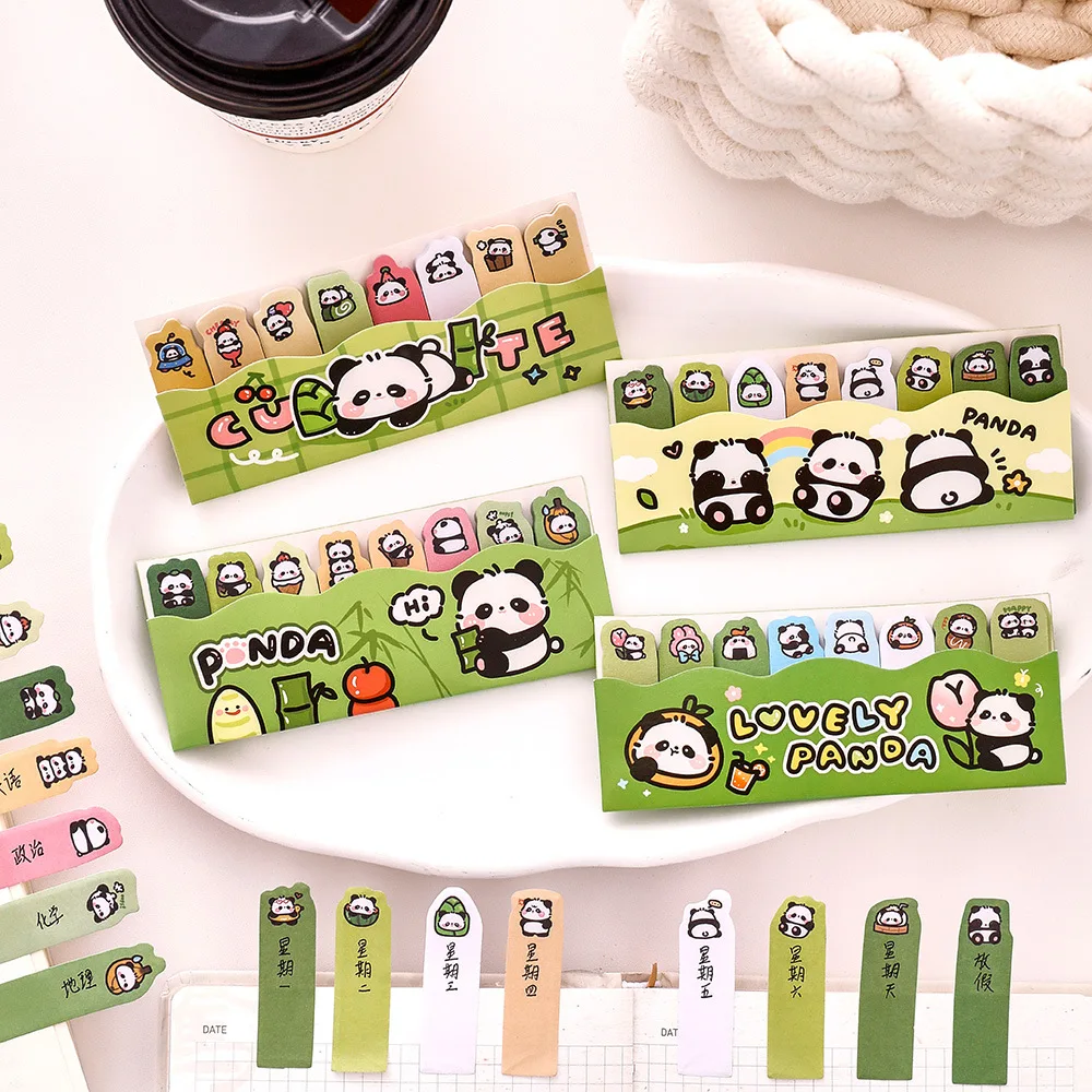 Etiquetas adhesivas de panda para cuadernos y organización escolar - imagen 4