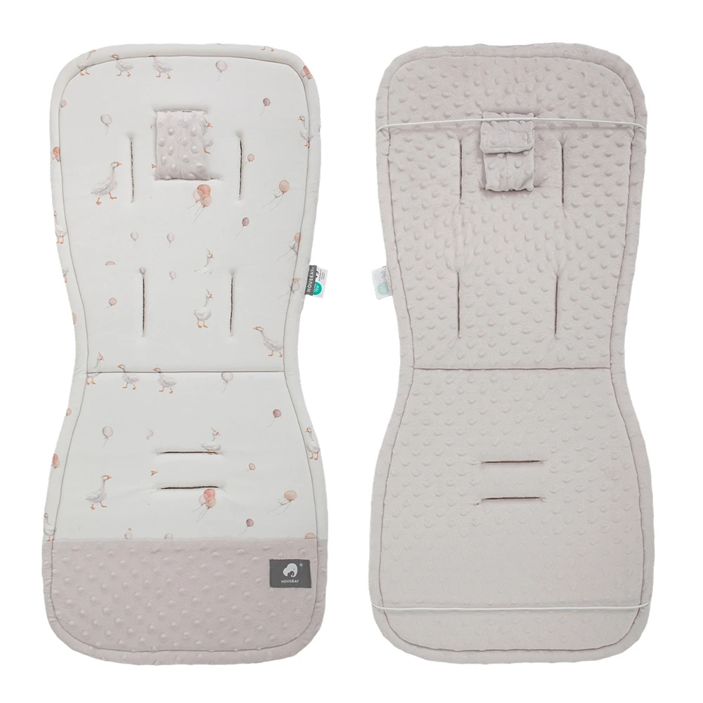 Cojín universal para cochecito de terciopelo gris claro patchwork - imagen 5