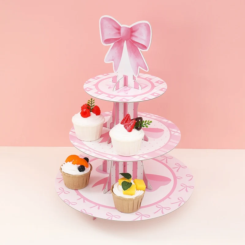 Detalle del lazo rosa que decora el soporte