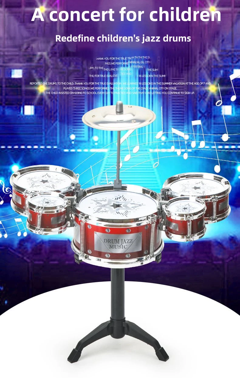 Baterías de imitación con iluminación musical para niños y bebés