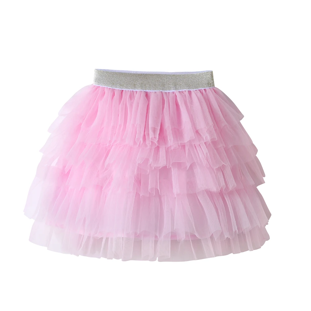DXTON falda tutú de malla rosa esponjosa para niñas - imagen 4