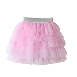 DXTON falda tutú de malla rosa esponjosa para niñas