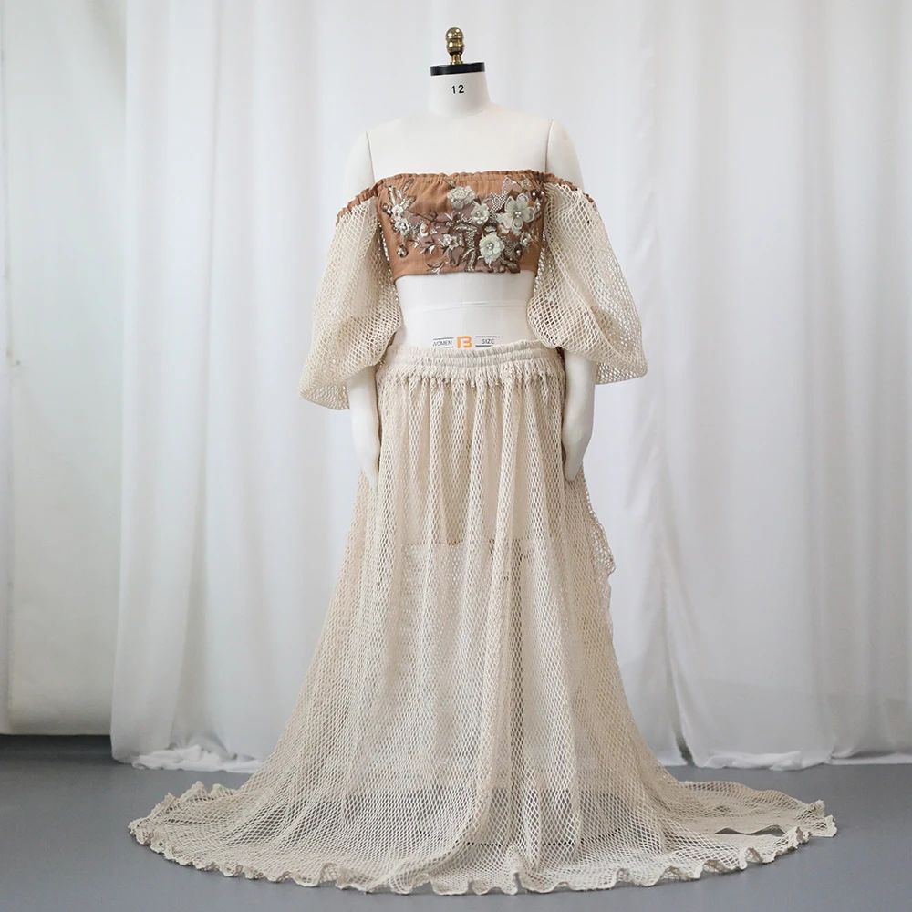 Falda maxi del conjunto boho de maternidad