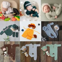Conjunto gorro mameluco punto bebe - Sesion recien nacido 2024