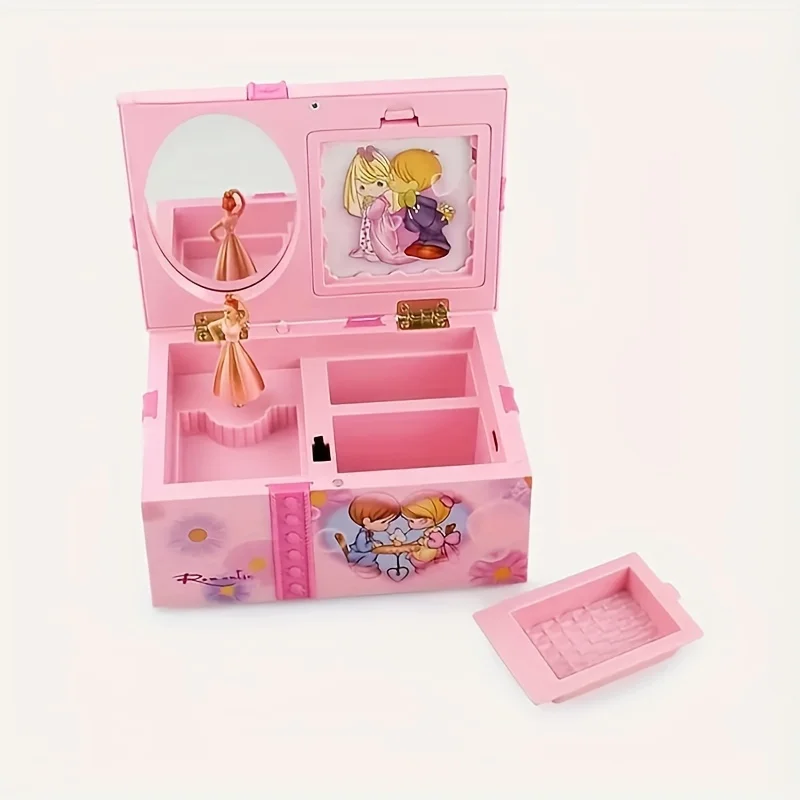 Caja de joyería musical para niñas con bailarina giratoria pequeña - imagen 4