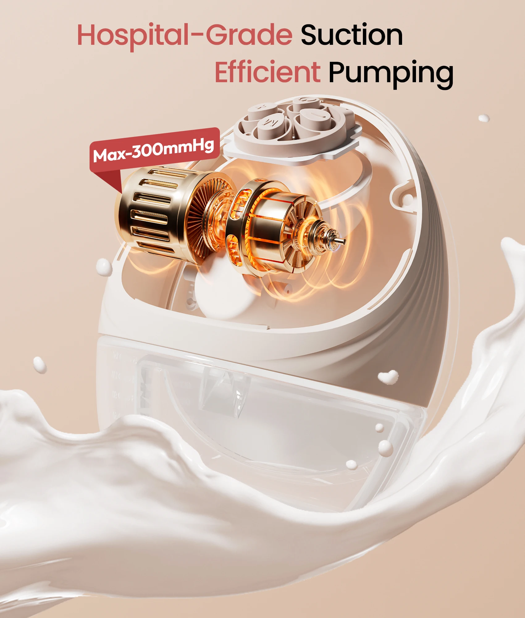 Extractor de leche eléctrico NCVI manos libres y calefactable - imagen 4