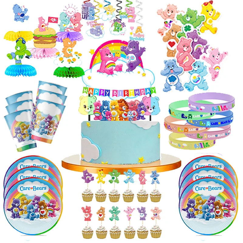 Set temático Care Bears para cumpleaños