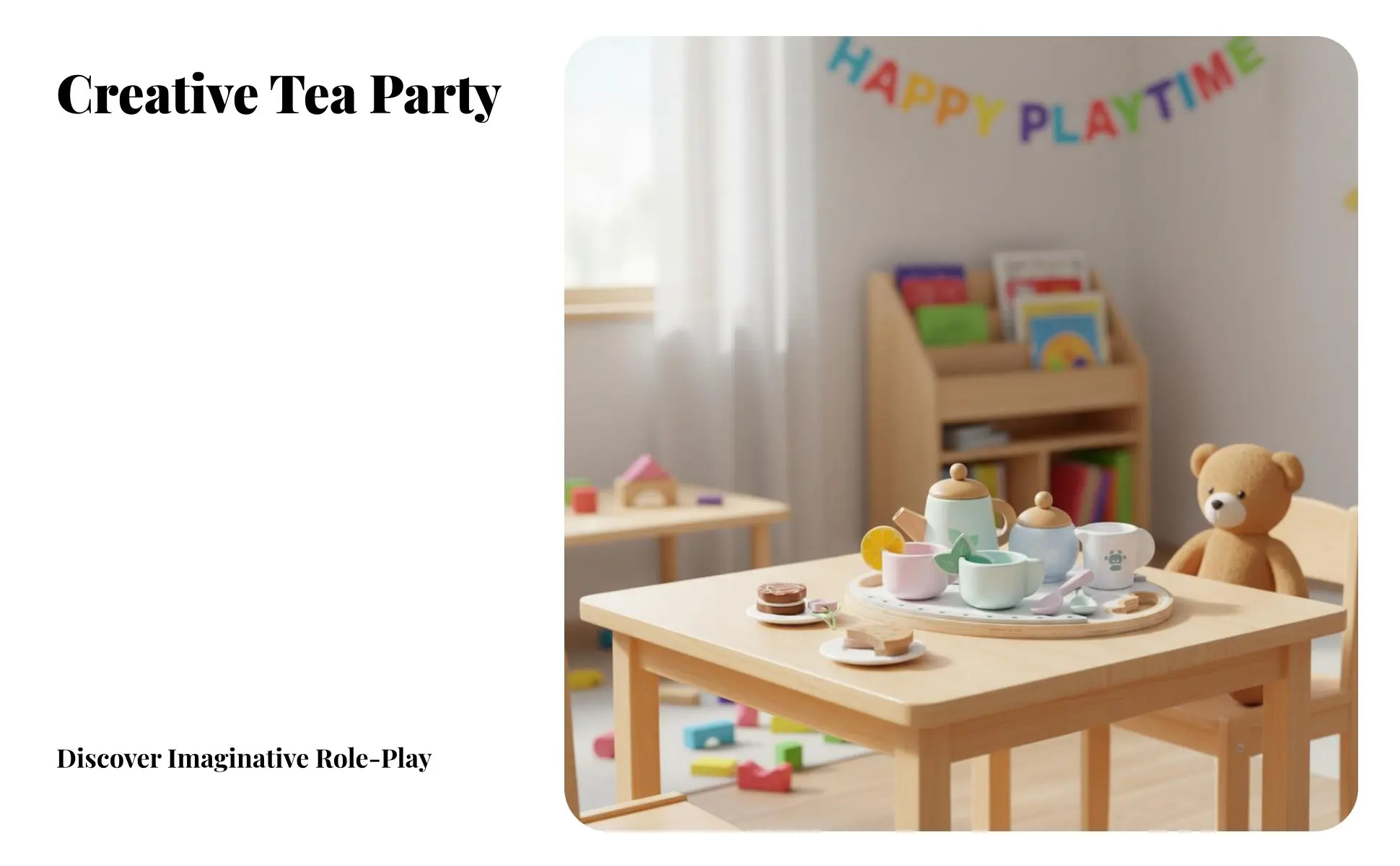 Set de juego de té infantil de 20 piezas