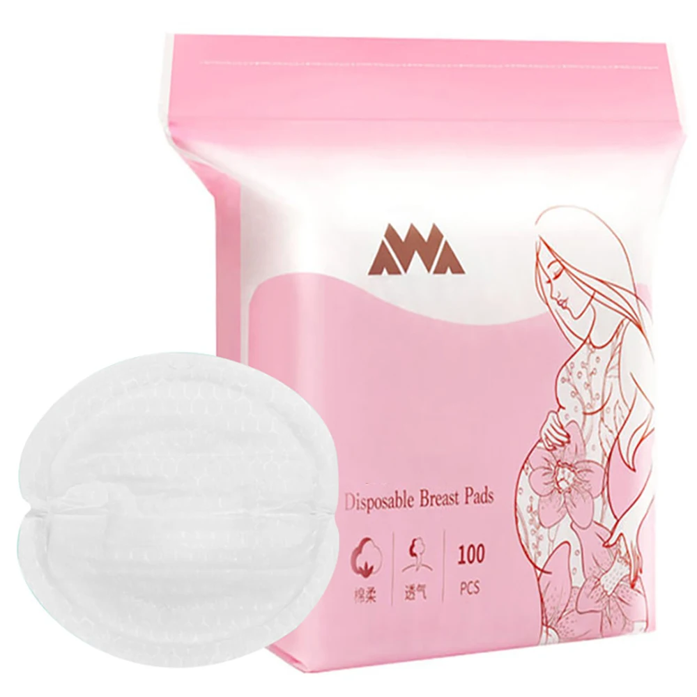 Almohadillas desechables para lactancia materna absorbentes de algodón