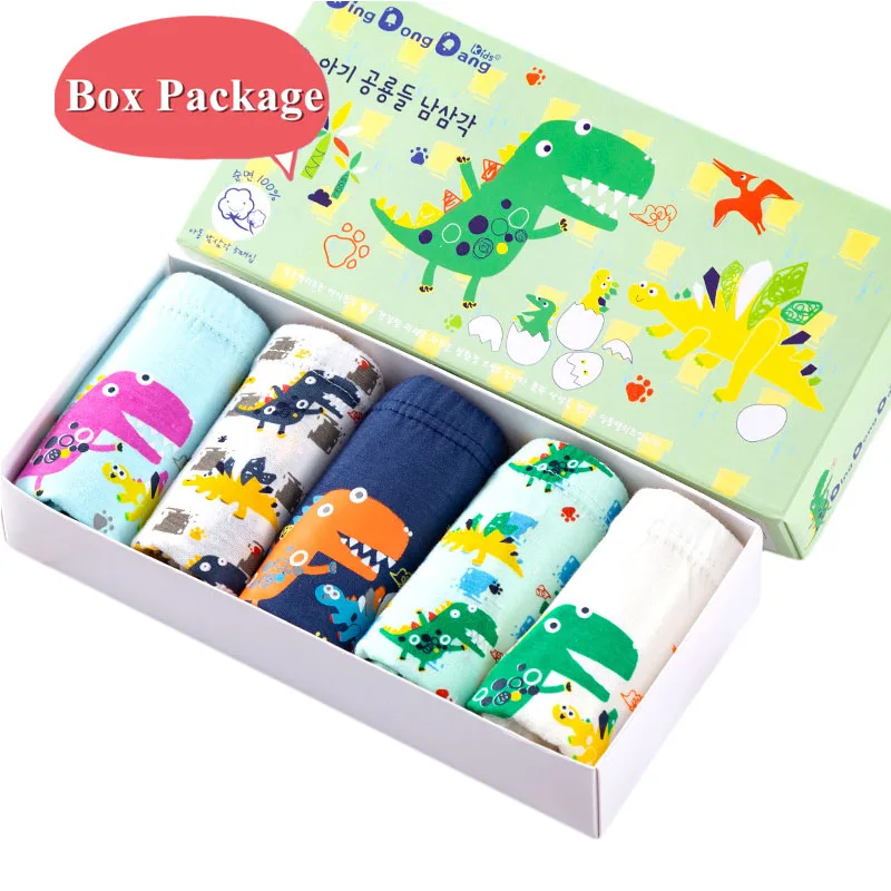 Calzoncillos de algodón para niños con dinosaurios, transpirables - imagen 3