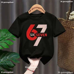 Six Seven Camiseta Manga Corta Kawaii para Niños y Niñas