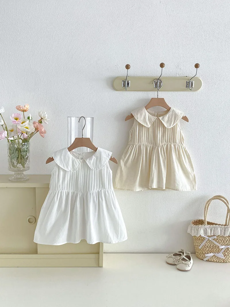 Vestido de verano algodón sin mangas para bebé niña - imagen 4