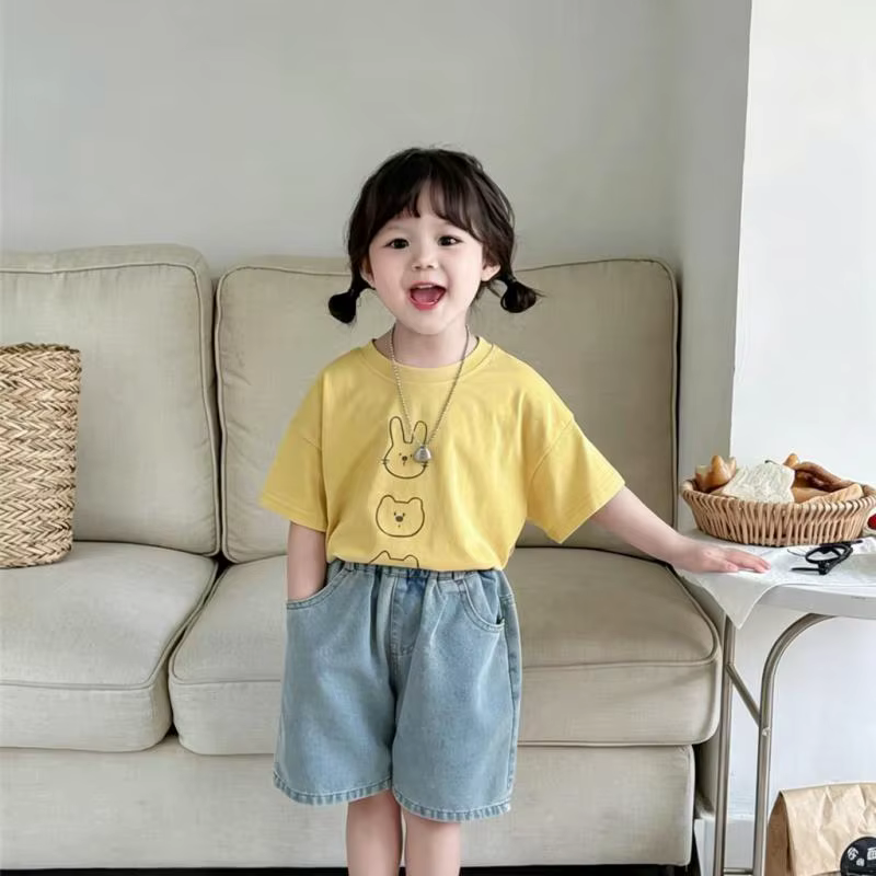 Camiseta de manga corta para niño con dibujos animados holgada - imagen 2