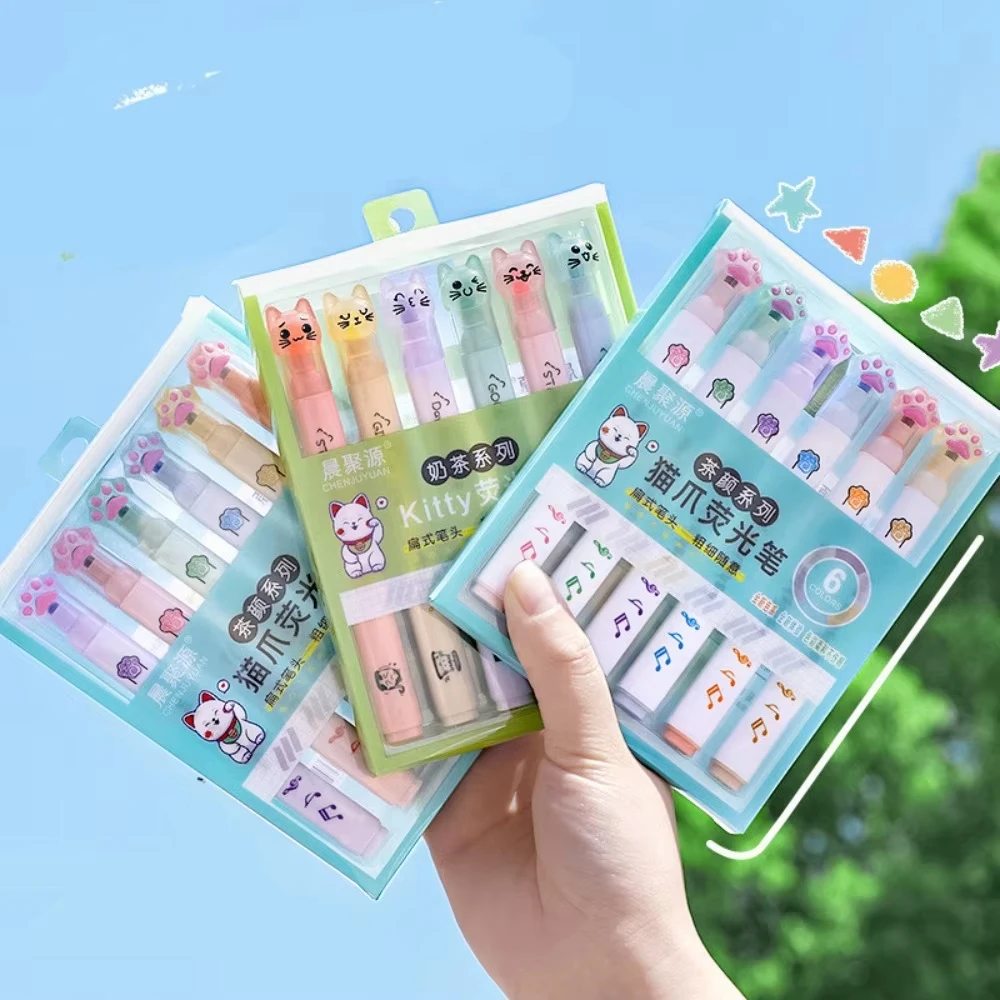 Rotulador fluorescente con diseño Kawaii