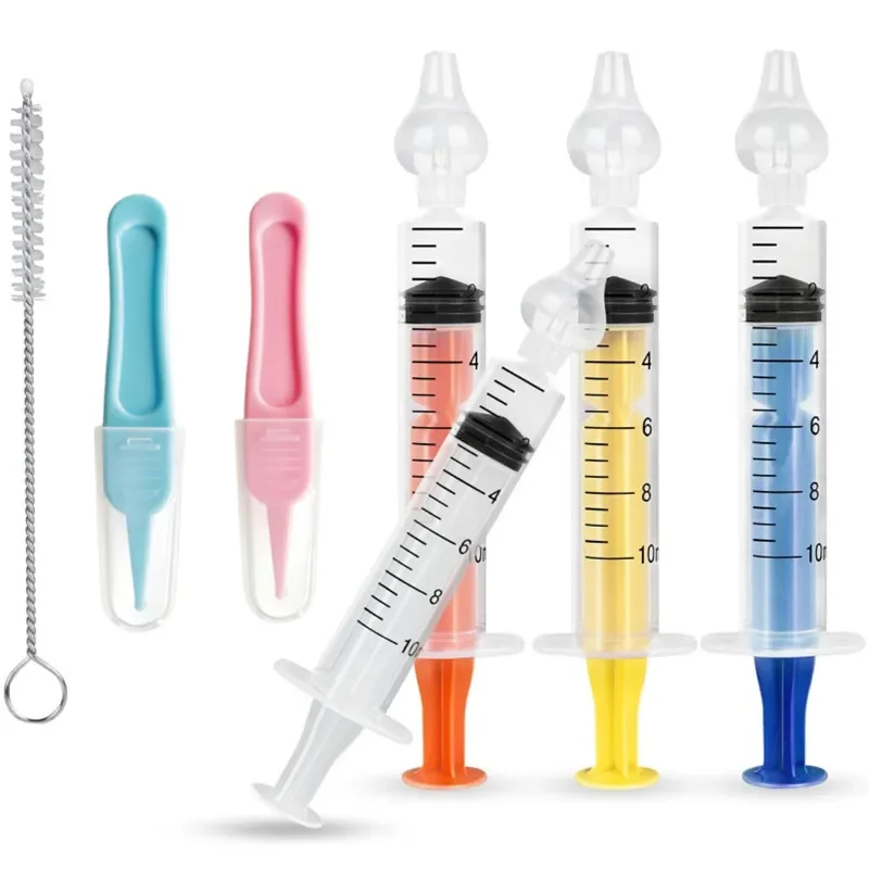 Aspirador nasal para bebé con cepillo y pinzas de limpieza - imagen 4