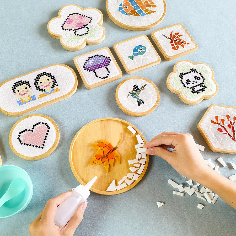Posavasos niños bambú artesanal – Forma corazón - imagen 2