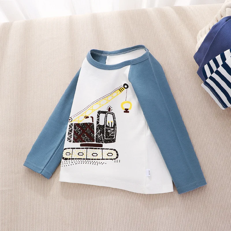 Camiseta manga larga para niños – Estampado de dibujos en algodón