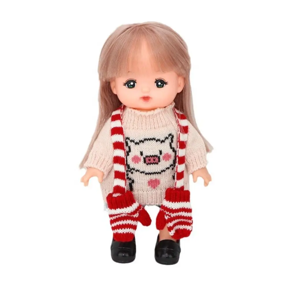 Pañuelo de muñeca 1:12 de lana en tonos navideños