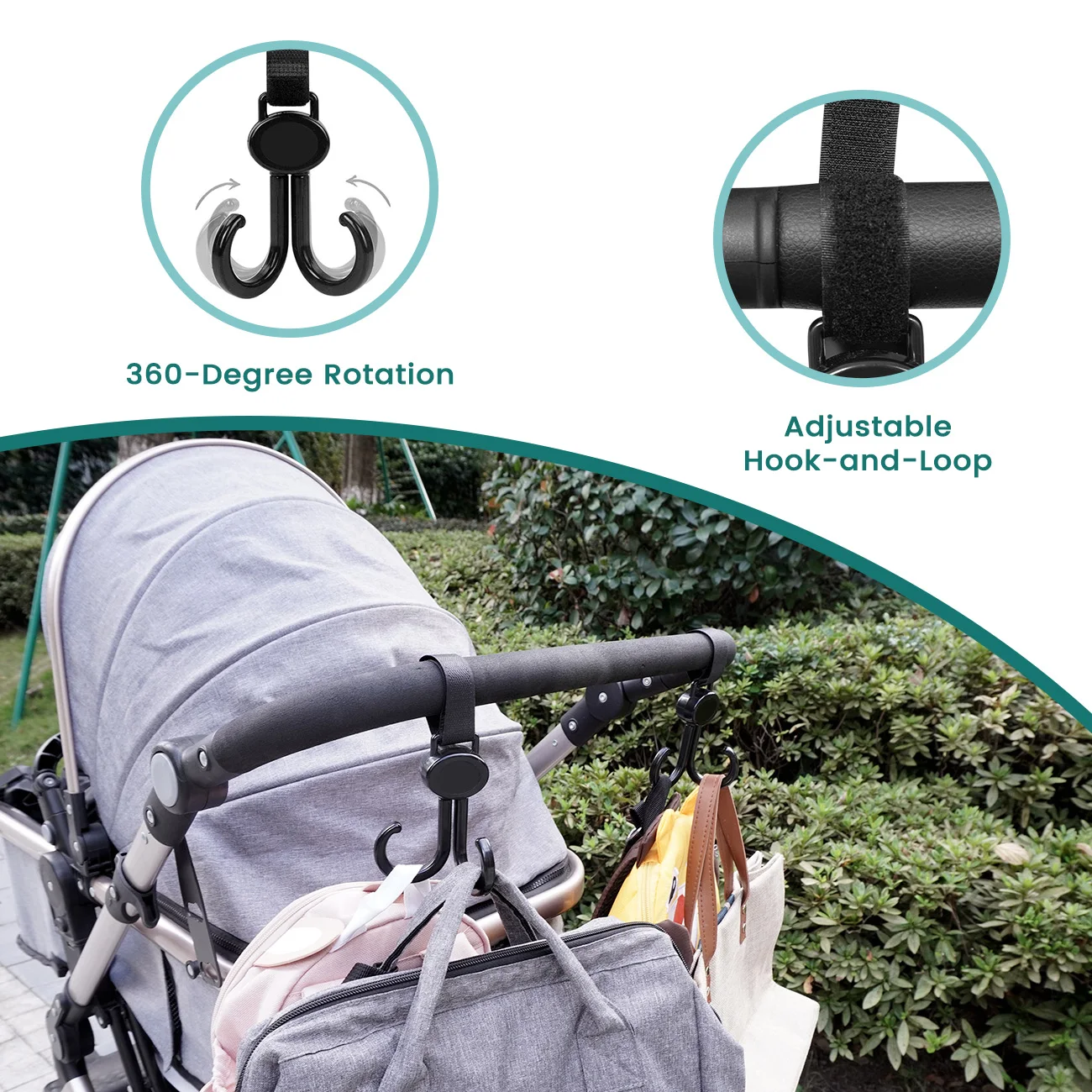 Organizador para cochecito colgante universal con patrón de oso - imagen 2