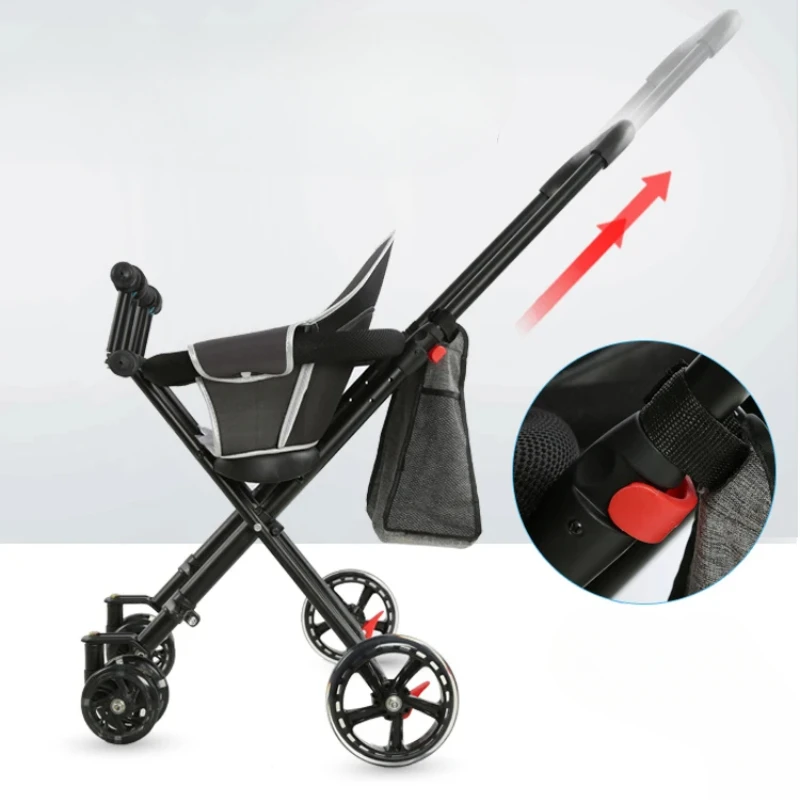 Patinete plegable para bebé ligero, compacto y portátil de mano - imagen 4