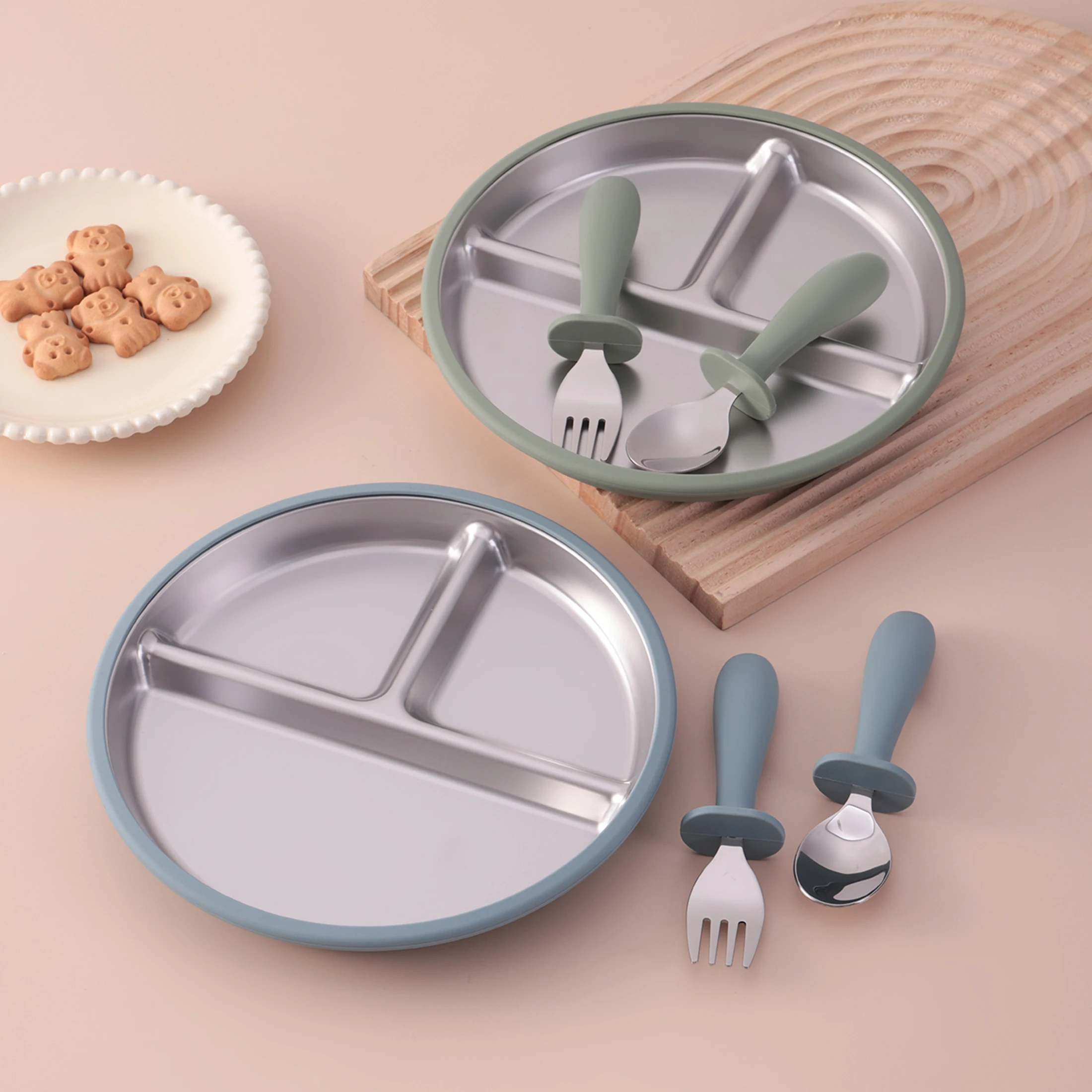 Kit de autoalimentación bebé con plato ventosa de silicona - imagen 5