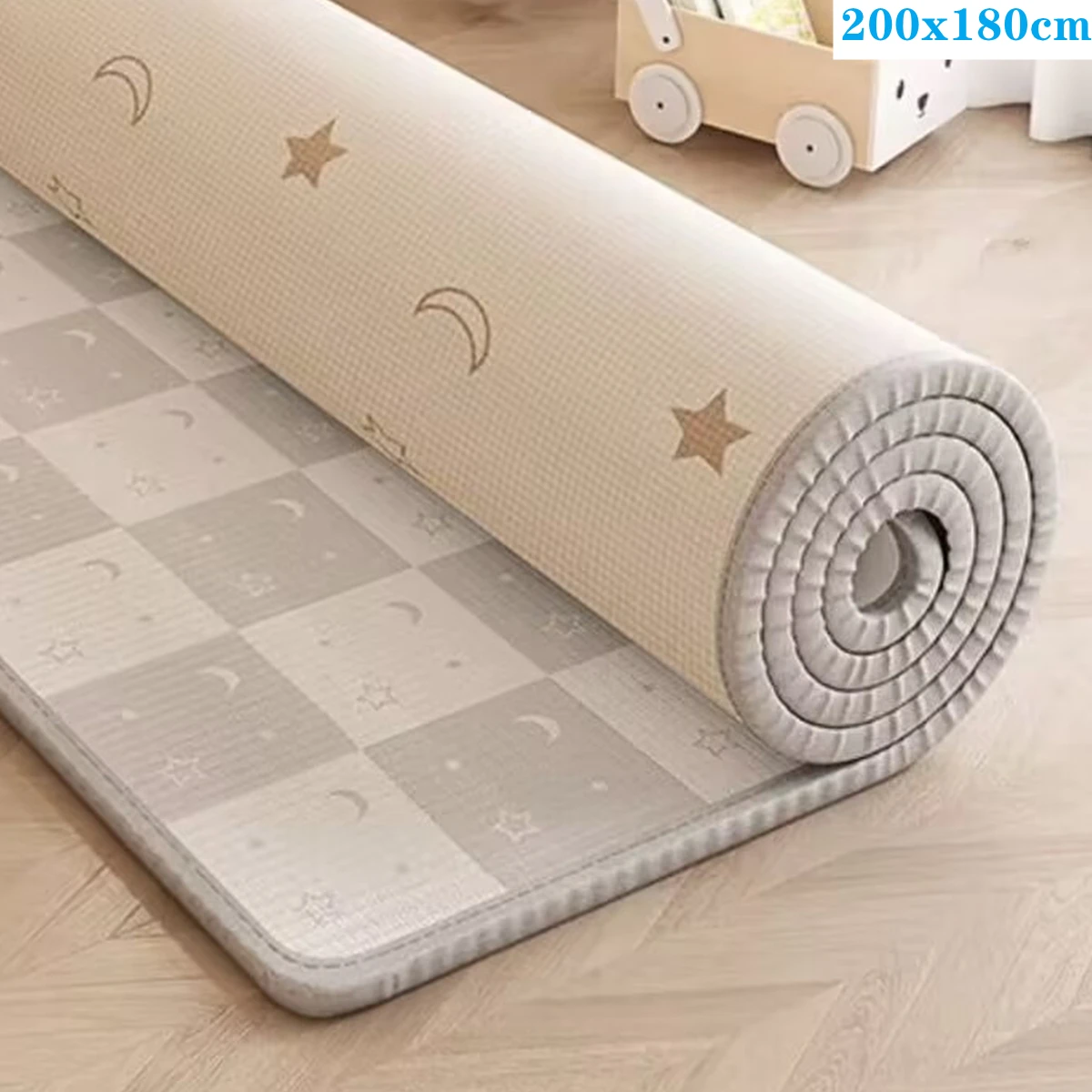 Alfombra de juego grande acolchada plegable para gatear y jugar - imagen 5