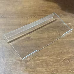 Soporte para teclado de acrílico inclinable para escritura ergonómica